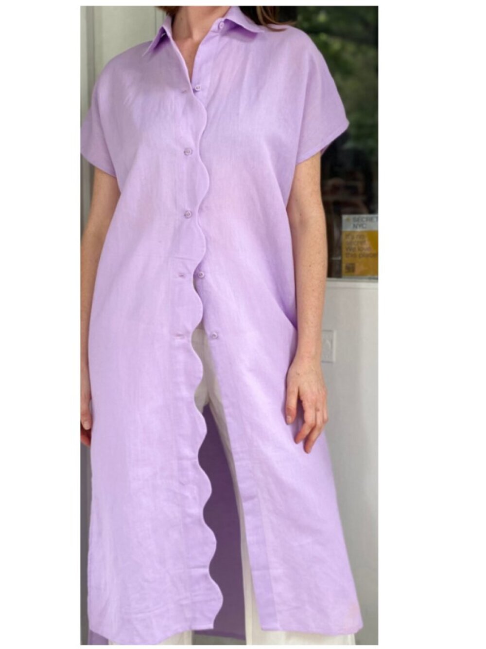 Rujuta Sheth Harper Shirt Dress in Lilac